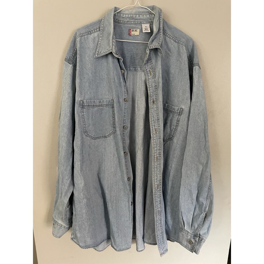 Levi's Red Tab Men’s Denim Shirt Size XL Metal Buttons Vintage